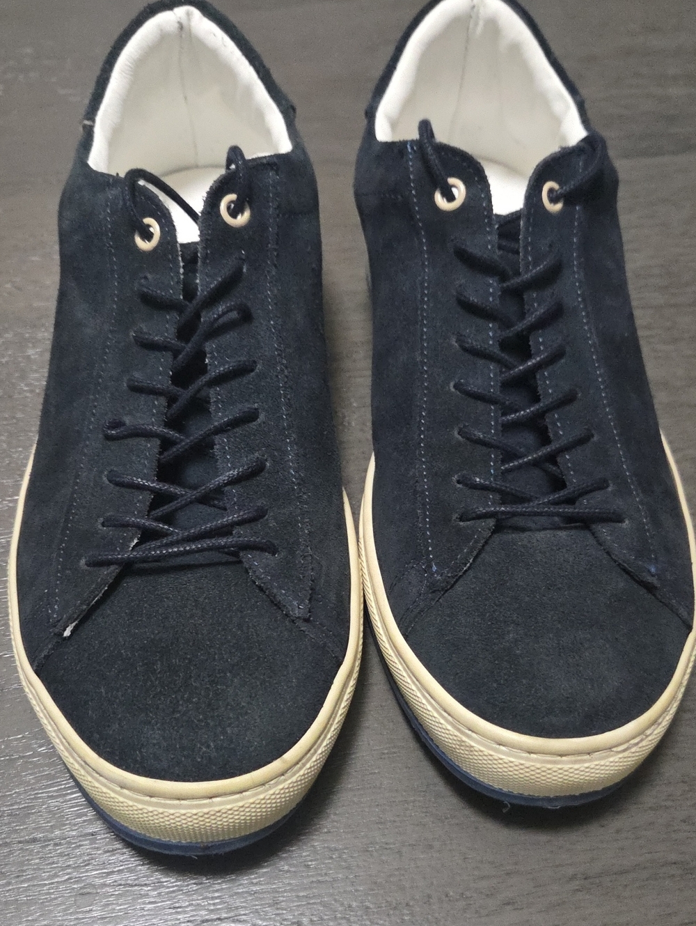 Men's Navy Suede Low-Profile Sneakers